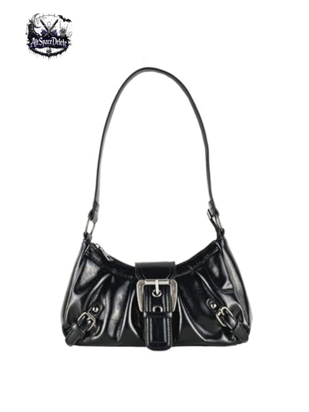Small Y2K Crescent Hobo Shoulder Bag Faux Leather Women's Purse